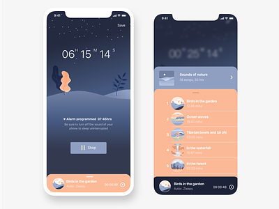 Zleepy #3 advice alarm alarm app app app design design dozer dream illustraion music nap programmer sleep sounds ui ux vector