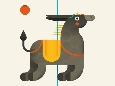 Greek Donkey adobe illustrator carousel character cute design donkey draft dribbble flat greek illo illustration illustrator shot vector