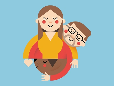 Cute family portrait adobe illustrator character couple cute design dog draft dribbble family flat illlustrator illo illustration illustrator love portrait shot vector