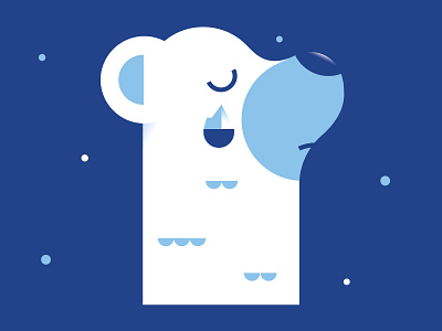 Stop crying adobe illustrator best character climate change design draft draw dribbble flat ice iceberg illo illustration illustrator minimal palette polar bear poster shot vector