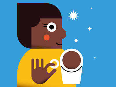 Inclusion adobe illustrator best character coffee creative cute design draft dribbble flat illo illustration illustrator inclusion kawaii minimal palette shot vector woman