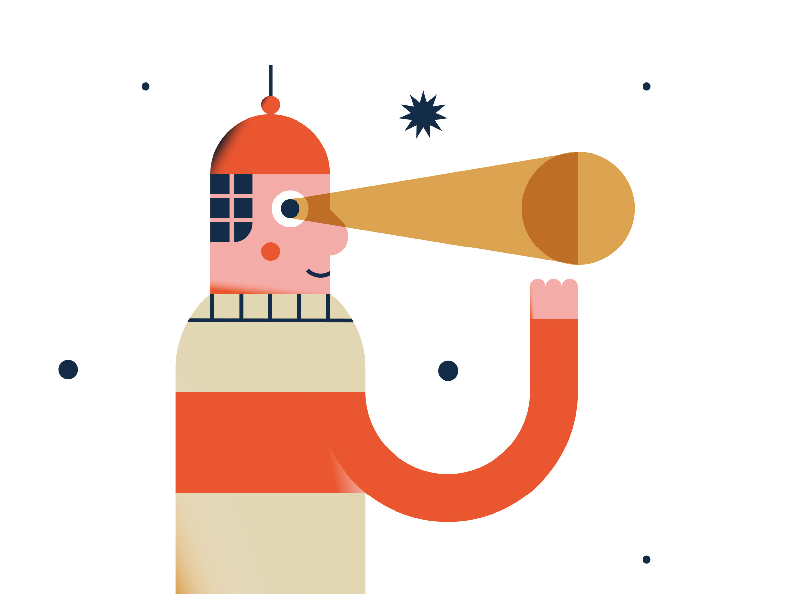 The human lighthouse adobe illustrator art best character cute design draft dribbble flat human illo illustration illustrator kawaii light lighthouse minimal sea shot vector