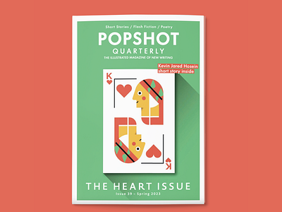 Cover for Popshot Magazine adobe illustrator best cards character cover dante design draft dribbble flat heart illo illustration illustrator king of heart love magazine minimal shot vector