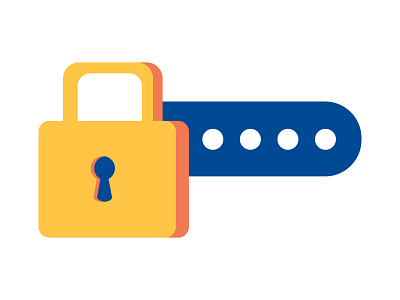 LOCK ICON buttons design flat icon illustration lock password safe set vector web website