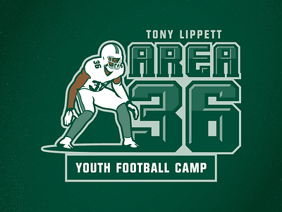 Area 36 Youth Football Camp 36 area athlete camp design football lippett logo sports tony youth