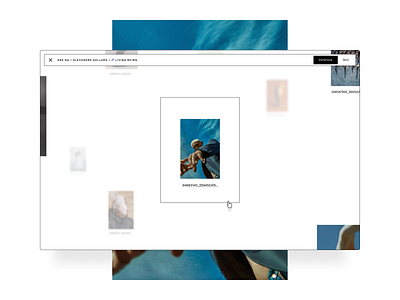 Exploratory image component - 1920px 3d carousel design design exploration desktop editorial exploratory explore gallery grid layout light minimal type ui white