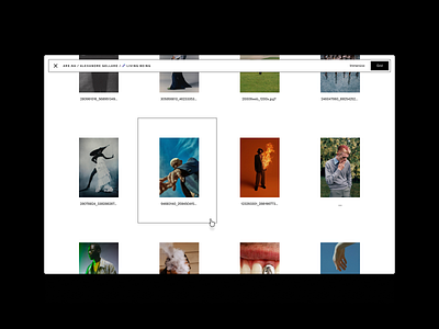 Image Listing Page - 1920px design design exploration desktop editorial fashion gallery grid layout light mode luxury minimal minimalistic type ui web design webdesign website