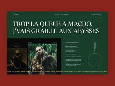 Prêt à partir - SCH x Ninho branding clean concept design exploration desktop french gallery gold grid hiphop interace layout minimal project rap skech type ui