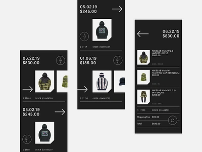 Keith - Checkout basket black cart checkout dark ui design exploration editorial experiment grid keith layout mobile mobile app order details shopping type