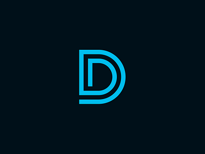 Dronus air blue brand d drone letter d logo sky typography