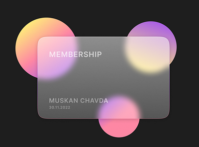 Glass card effect💳