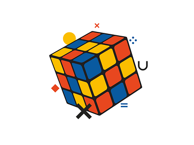 Rubik's Cube 3x3 akademia cube flat geometry puzzle rubik square