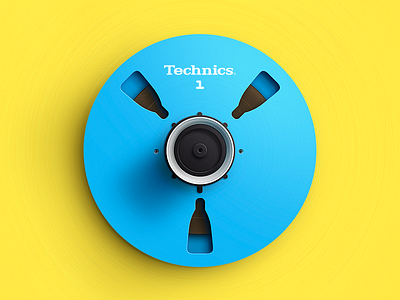 Technics RS-1800 (fragment) audio music retro rs 1800 stereo tape recorder technics rs 1800 yellow