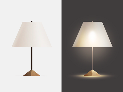 Lamp C2 dark lamp light wood