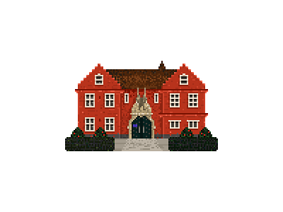 Cozy Pixel House belgium cozy house old house pixel street