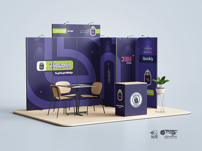 JiBi Jobs Booth Design app branding design graphic design illustration logo ui ux