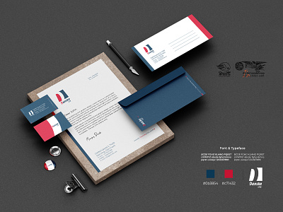 DanskeSite branding corporate identity design envelope graphic design letterhead logo ui