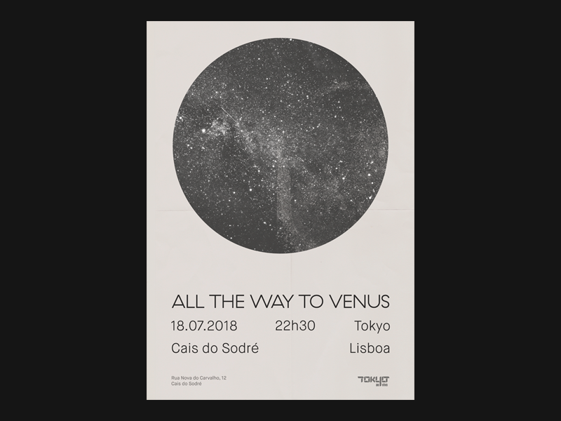 All The Way To Venus @ Tokyo Lisbon lisbon gig poster rock post-rock minimalism print poster music