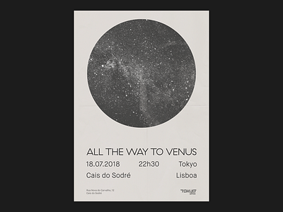 All The Way To Venus @ Tokyo Lisbon gig poster lisbon minimalism music post rock poster print rock