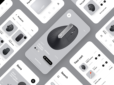 ESTORE Concept app electronic grey jakobsze michal minimal mobile mouse simple store unikat