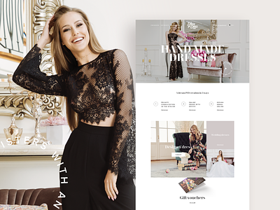 Place for Dress - home caligraphy dress elegant flat hero homepage jakobsze landing michal serifs simple unikat website welcome page white