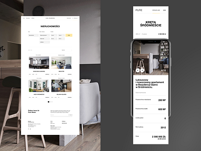 PP - apartament list black clean desktop details filters flat helvetica interior iphone jakobsze list listing michal minimalistic mobile numbers realestate simple unikat white