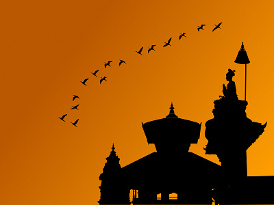 Bhaktapur Durbar Square design illustraion illustration art nepal new year passion vector