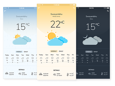 Weather App 100days app dailyui mobileui nepal ui weather