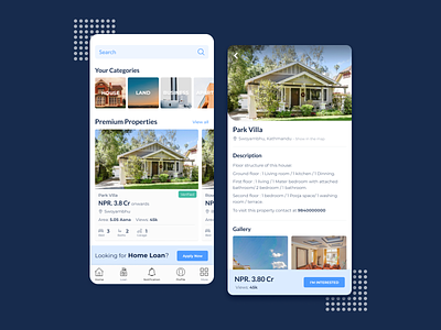 Concept for real estate app mobile app mobile app design mobile ui nepal uidesign uiux