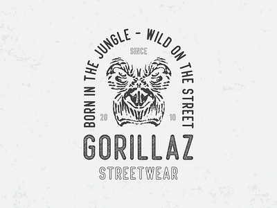 Gorillaz Streetwar art badge brand branding design drawing graphic graphic design icon illustration illustrator lettering logo logotype retro t shirt type typography vector vintage