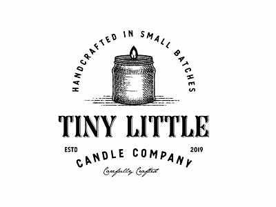 Tiny Candle app art badge badge logo branding candle design icon illustration lettering logo type typography ui ux vector vintage web website