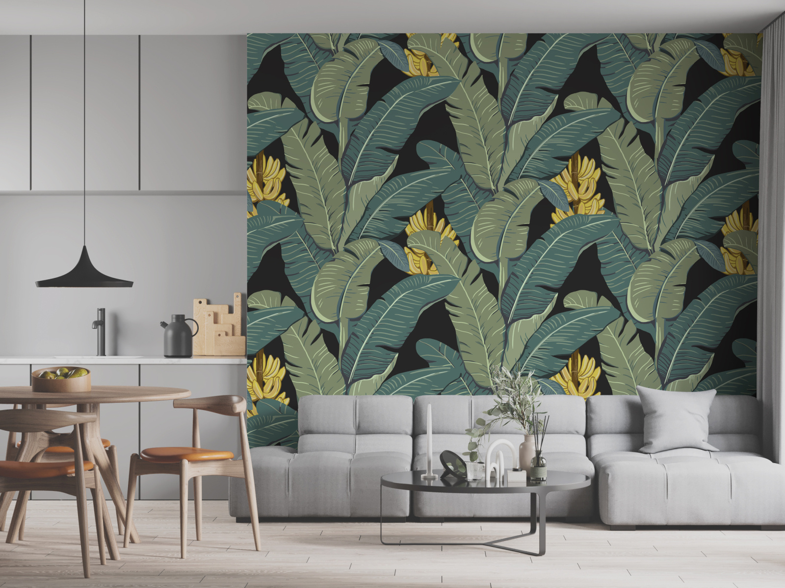 Banana Leaf Wallpaper with Black Background by Oleksii on Dribbble