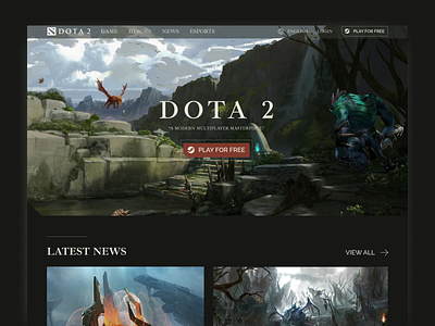 New DOTA site design design ui web design