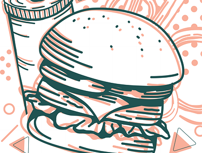 Hamburgerrrr design graphic design ill illustration vector