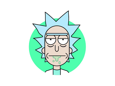 Rick Sanchez illustration rick rick and morty simple