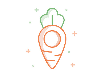carrot + pin carrot icon illustration pin pinneedle simple