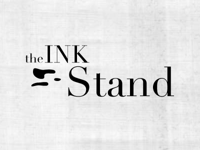 The Ink Stand black branding ink ink blot logo white