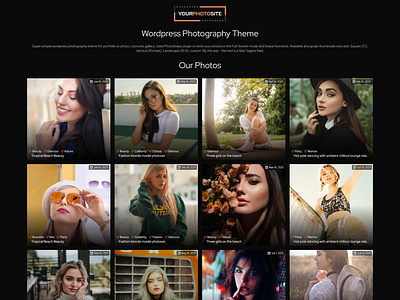 Simple WordPress Photography Theme 1