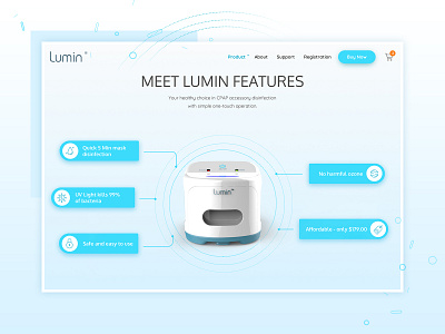 Creative website design for 3B Lumin