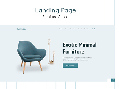 Furnibody -- Furniture selling landing page interiro design land landing page ui uiux ux webdesign wordpress