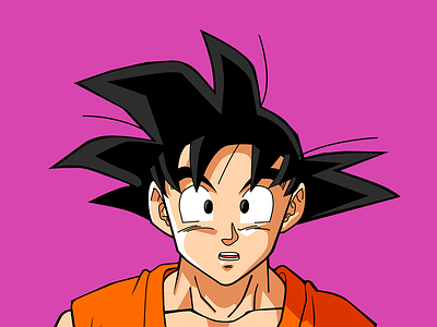 Goku 2d anime ball dragon dragonball dragonballsuper goku illustrator vector