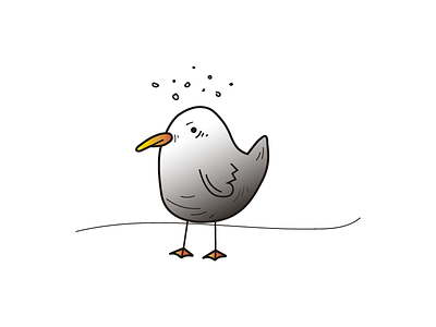 Seagull 2d animal colors degraded flat gray illustrator seagull vector