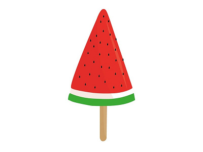 Watermelon icecream illustration illustrator vector