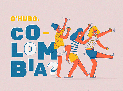 Colombian girls design illustration travel