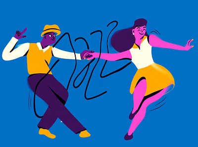 Dancers dance dancers illustration jazz music