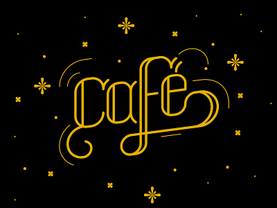 Café coffee lettering