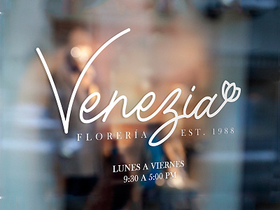 Florería Venezia art direction branding design flower logo
