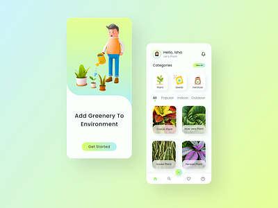 Plant App Concept app app design design figma figma design figmadesign illustration plant app typography ui ui design ux vector wireframe