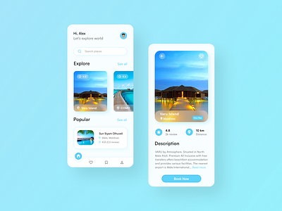 Travel App app app design design figma illustration typography ui ux