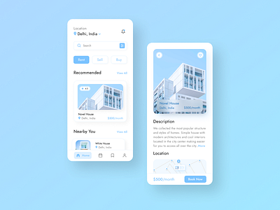 Real Estate App app app design design figma figmadesign typography ui ux wireframe